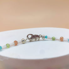 將圖片載入圖庫檢視器 精彩小象~白水晶 + 天河石 +金太陽 + 橄欖石S925純銀手鍊