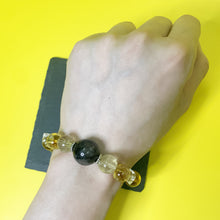 將圖片載入圖庫檢視器 光芒閃爍~閃靈+黃水晶+黃鈦晶S925純銀手鍊