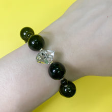 將圖片載入圖庫檢視器 暗夜之星~黑碧璽+金運石+閃靈S925純銀手鍊